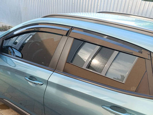 Window Deflectors (4 pcs, Sunplex Sport) for Hyundai Kona 2017-2023 - image 2