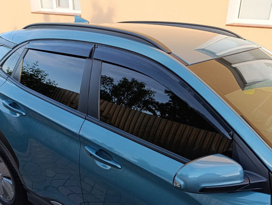 Window Deflectors (4 pcs, Sunplex Sport) for Hyundai Kona 2017-2023 - image 1