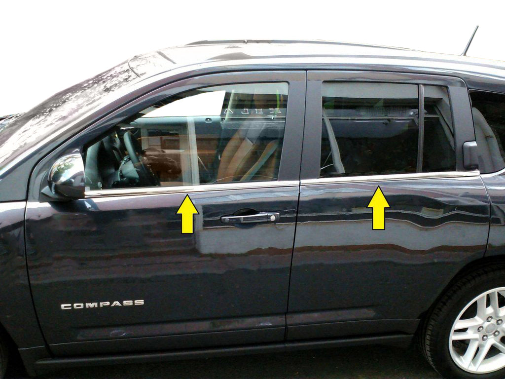 Lower window trim stainless steel for Jeep Compass 2006-2016 - image 1