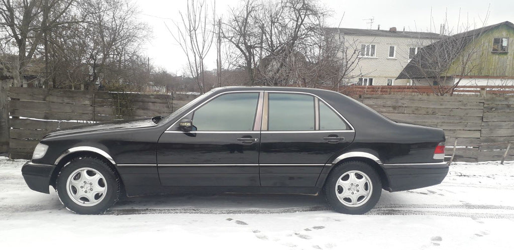Fender Trim (Short/Long, 4 pcs, Stainless Steel) for Mercedes S-сlass W140 1991-1998 - image 2