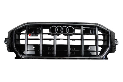 SQ-Style Front Grille (2018-2023, Black with Chrome) for Audi Q8 2018- - image 17