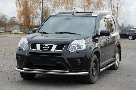 Front protection ST014 (stainless steel) for Nissan X-trail T31 2007-2014 - Reelken Auto