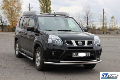 Front protection ST014 (stainless steel) for Nissan X-trail T31 2007-2014 - Reelken Auto