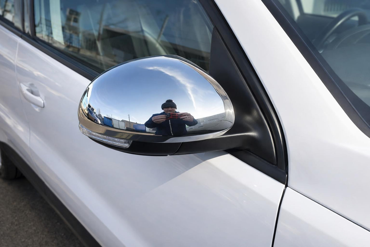 Mirror Covers (2 pcs, Stainless Steel) for Seat Alhambra 2010- - image 1
