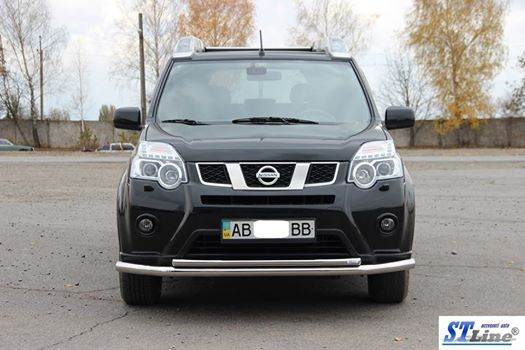 Front protection ST014 (stainless steel) for Nissan X-trail T31 2007-2014 - Reelken Auto