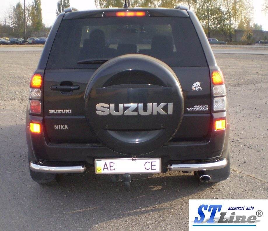 Rear protection AK003 (stainless steel) for Suzuki Grand Vitara 2005-2017 - Reelken Auto