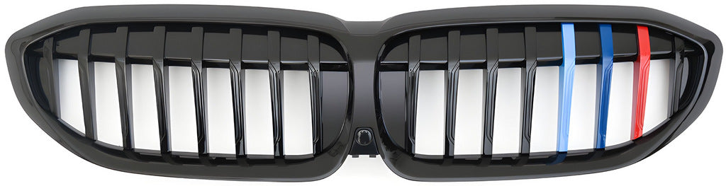 Kidney Grilles 1 Bar (2018-2022, M-Color) for BMW 3 Series G20/G21 2018- - image 2