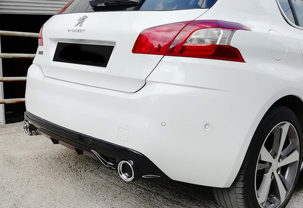 Rear Diffuser DPT (HB, Gloss Black) for Peugeot 308 2014-2021 - image 1