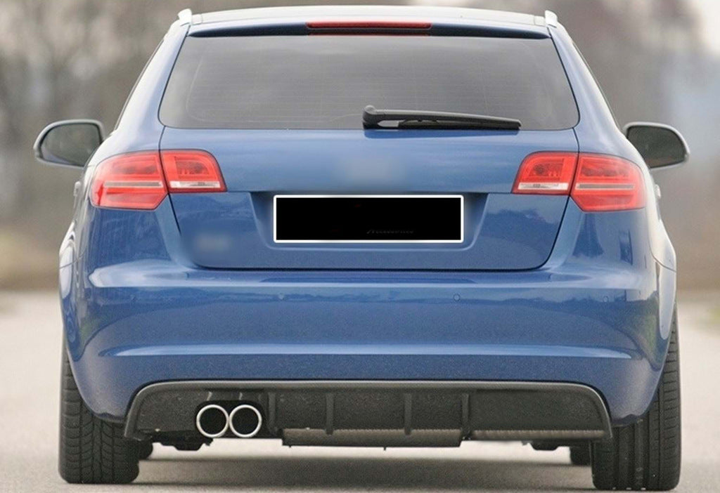 Rear Diffuser DPT (2008-2010, Gloss Black) for Audi A3 2003-2012 - image 1
