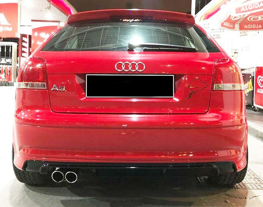 Rear Diffuser DPT (2005-2008, Coupe, Gloss Black) for Audi A3 2003-2012 - image 1