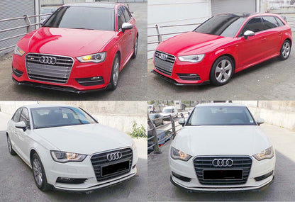 Front lip spoiler add-on DPT V-3 (Sedan/HB, gloss black) for Audi A3 2012-2020 - image 8