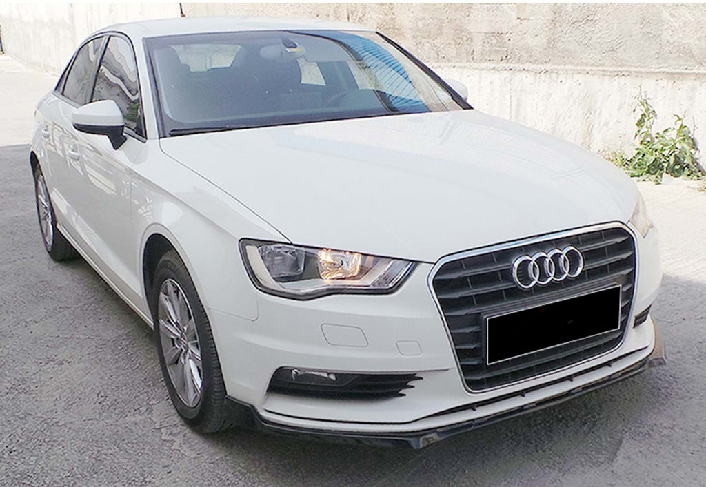 Front lip spoiler add-on DPT V-3 (Sedan/HB, gloss black) for Audi A3 2012-2020 - image 2