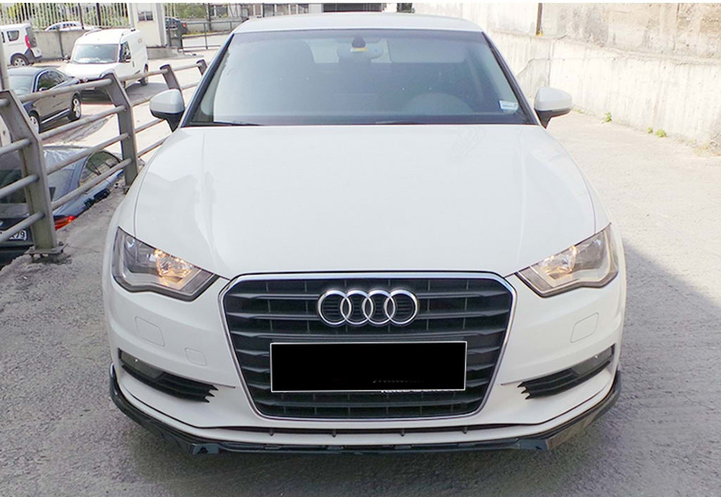 Front lip spoiler add-on DPT V-3 (Sedan/HB, gloss black) for Audi A3 2012-2020 - image 4