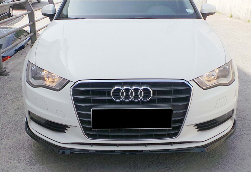 Front lip spoiler add-on DPT V-3 (Sedan/HB, gloss black) for Audi A3 2012-2020 - image 6