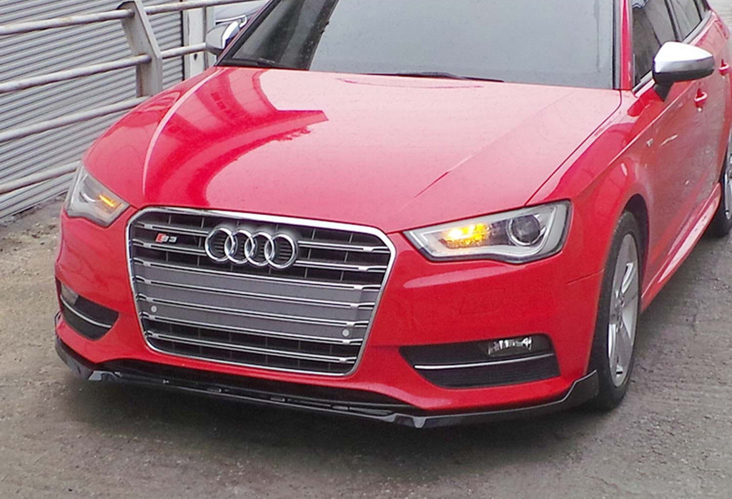 Front lip spoiler add-on DPT V-3 (Sedan/HB, gloss black) for Audi A3 2012-2020 - image 7