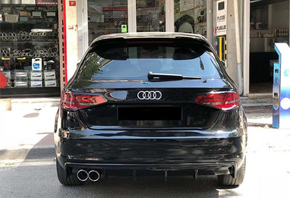Rear Diffuser DPT V-2 (2012-2016, HB, Gloss Black) for Audi A3 2012-2020 - image 1