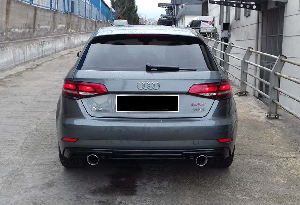 DPT rear diffuser (HB, 2017-2020, gloss black) for Audi A3 2012-2020 - image 6