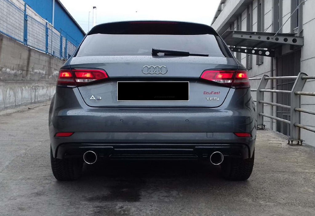 DPT rear diffuser (HB, 2017-2020, gloss black) for Audi A3 2012-2020 - image 5