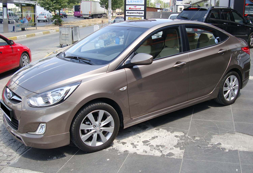 Side sills DPT (black gloss) for Hyundai Accent 2011-2017 - image 4