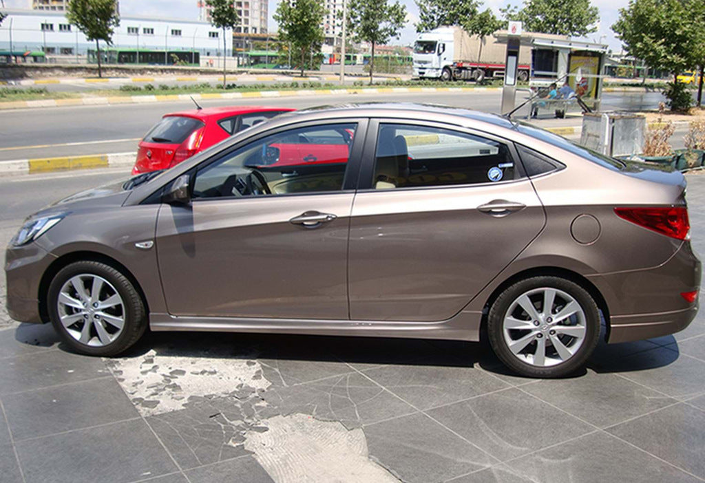 Side sills DPT (black gloss) for Hyundai Accent 2011-2017 - image 2