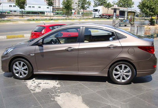 Side sills DPT (black gloss) for Hyundai Accent 2011-2017 - image 2