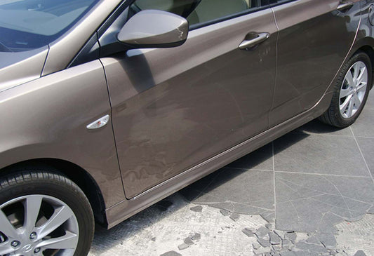 Side sills DPT (black gloss) for Hyundai Accent 2011-2017 - image 1