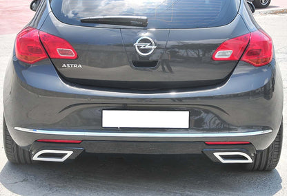 Rear Diffuser DPT (2012-2015, HB, Gloss Black) for Opel Astra J 2009-2015 - image 1