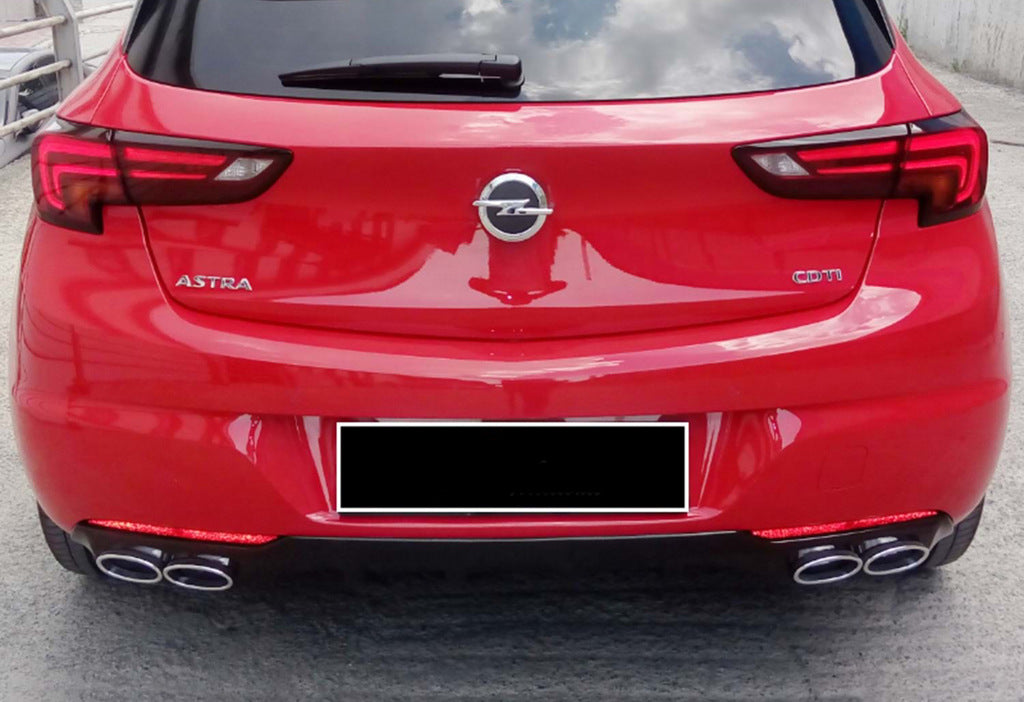 Rear Diffuser DPT V-1 (HB, Gloss Black) for Opel Astra K 2016-2021 - image 1