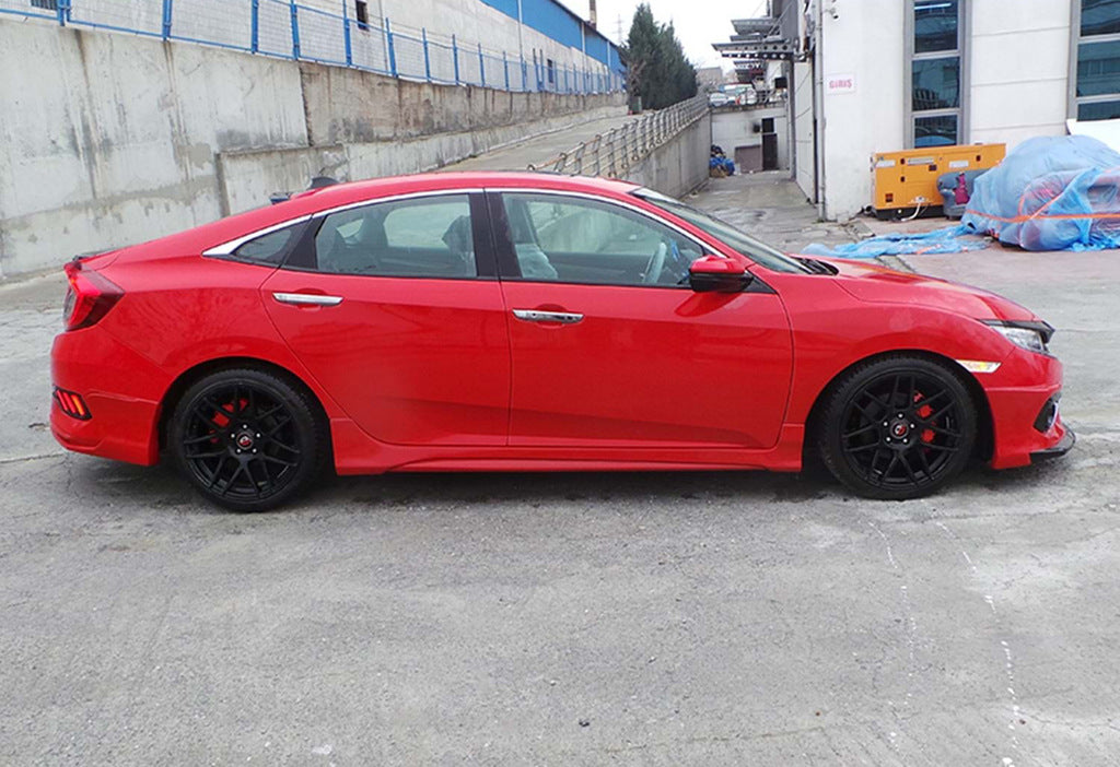 Side Skirts DPT V-3 (Primed for Painting) for Honda Civic Sedan X 2016-2021 - image 1
