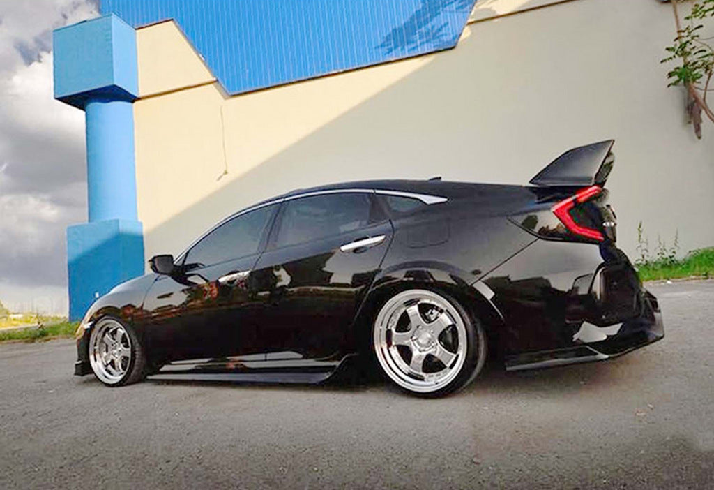Side Skirts DPT V-4 (Gloss Black) for Honda Civic Sedan X 2016-2021 - image 3