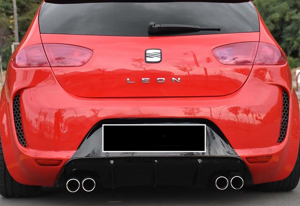 Rear Diffuser DPT V-1 (2009-2012, Gloss Black) for Seat Leon 2005-2012 - image 2