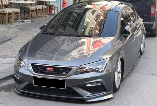 Front Lip DPT V-2 (2017-2020, Gloss Black) for Seat Leon 2013-2020 - image 2