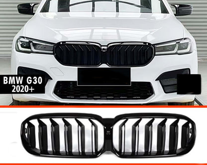 M-Look V1 Kidney Grilles (2021-2023, Gloss Black) for BMW 5 Series G30/G31 2017-2023 - image 3