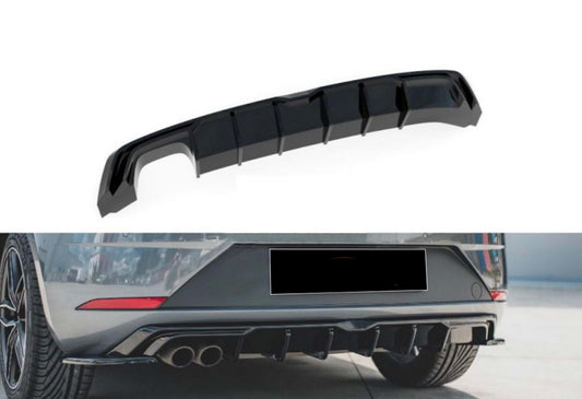Rear Diffuser DPT V-7 (2017-2020, Gloss Black) for Seat Leon 2013-2020 - image 1