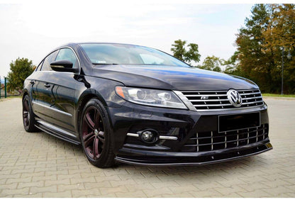 Front Lip Spoiler DPT (for R-Line, 2008-2011, Gloss Black) for Volkswagen Passat СС 2008-2017 - image 2