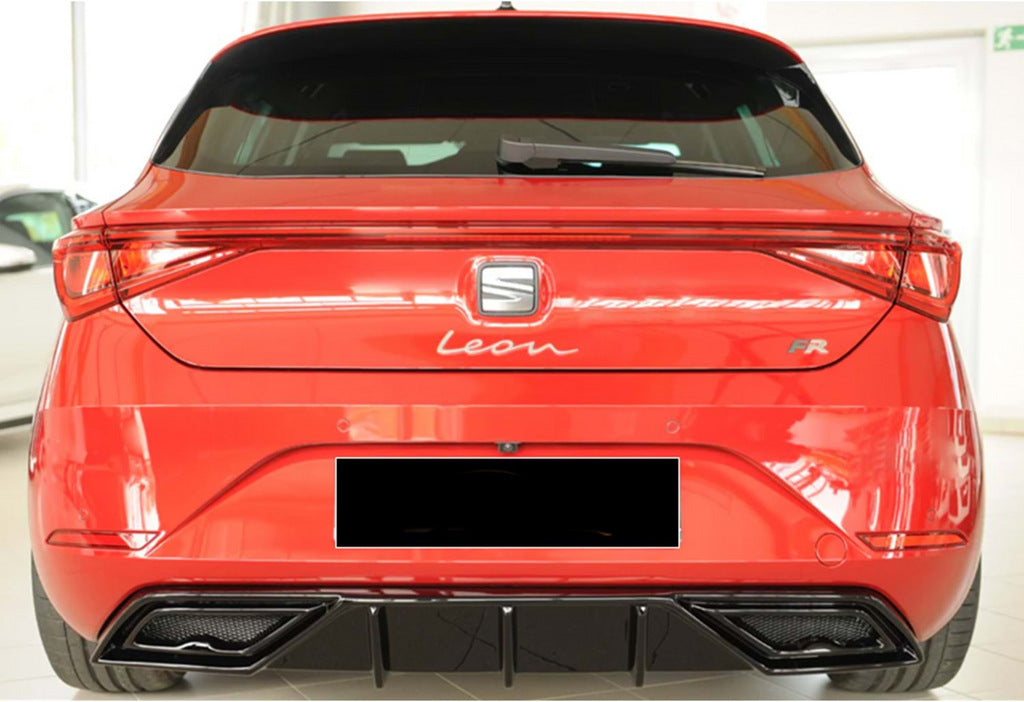 Rear Diffuser DPT V-2 (Gloss Black) for Seat Leon 2020- - image 2