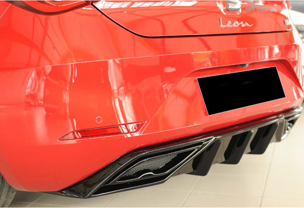 Rear Diffuser DPT V-2 (Gloss Black) for Seat Leon 2020- - image 1