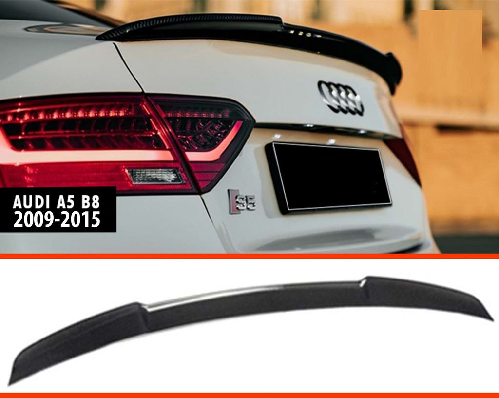 DPT V-1 Rear Spoiler (for Sedan, Gloss Black) for Audi A5 2007-2015 - image 1