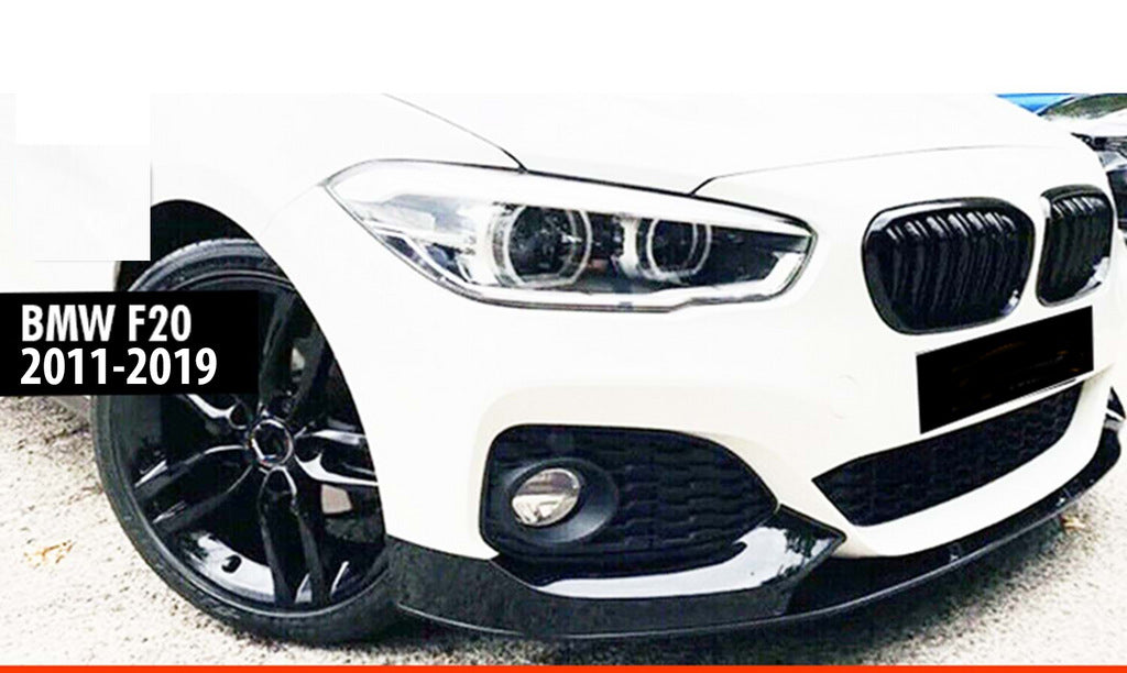 Front Lip DPT V-2 (for M Performance, Gloss Black, 4 pcs) for BMW 1 Series F20/F21 2011-2019 - image 1