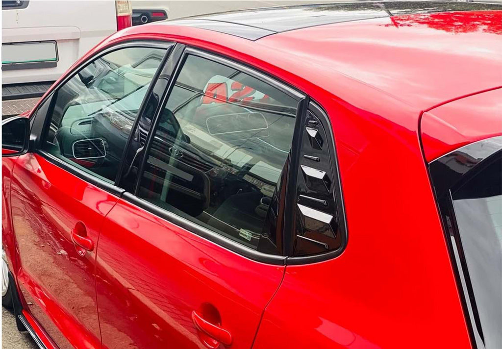 Rear Window Covers DPT (Gloss Black, 2pcs) for Volkswagen Polo 2017- - image 1