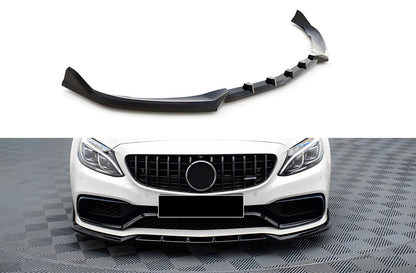 Front Lip DPT (2017-2020, Gloss Black) for Mercedes C-сlass W205 2014-2021 - image 1