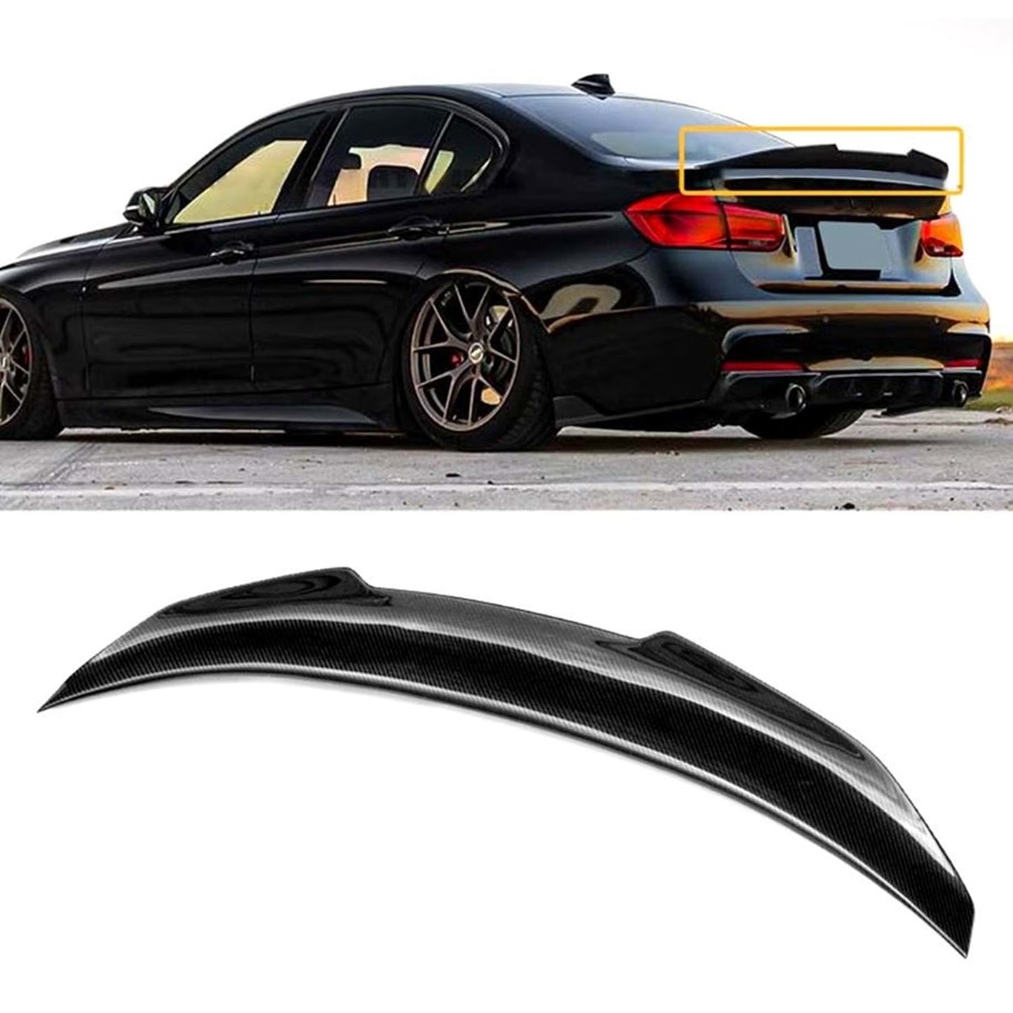 PSM-Style Spoiler (for F30/F80, Gloss Black) for BMW 3 Series F-30/31/34 2012-2019 - image 2