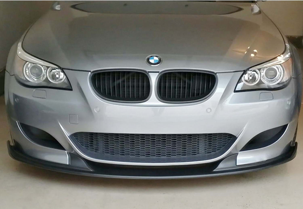 Front Lip DPT (with Fins, for M5 Hamann, Gloss Black) for BMW 5 Series E-60/61 2003-2010 - image 1