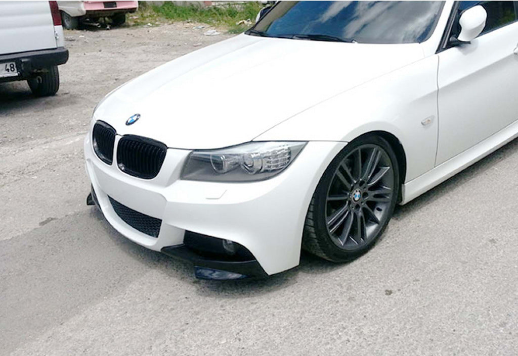 Front Flap Extensions DPT (for E90 M-Sport 2008-2011, Gloss Black, 2 pcs) for BMW 3 Series E90/E91 2005-2011 - image 1