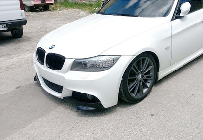 Front Flap Extensions DPT (for E90 M-Sport 2008-2011, Gloss Black, 2 pcs) for BMW 3 Series E90/E91 2005-2011 - image 1