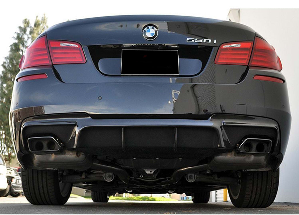 Rear Diffuser DPT V-2 (for M-Performance, Gloss Black) for BMW 5 Series F-10/11/07 2010-2016 - image 1