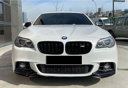 Front Bumper Lip DPT Flap (for M-Performance, Gloss Black) for BMW 5 Series F-10/11/07 2010-2016 - image 1