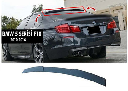 M4-Style V1 Rear Spoiler (for F10, Gloss Black) for BMW 5 Series F10/F11 2010–2016 - image 1
