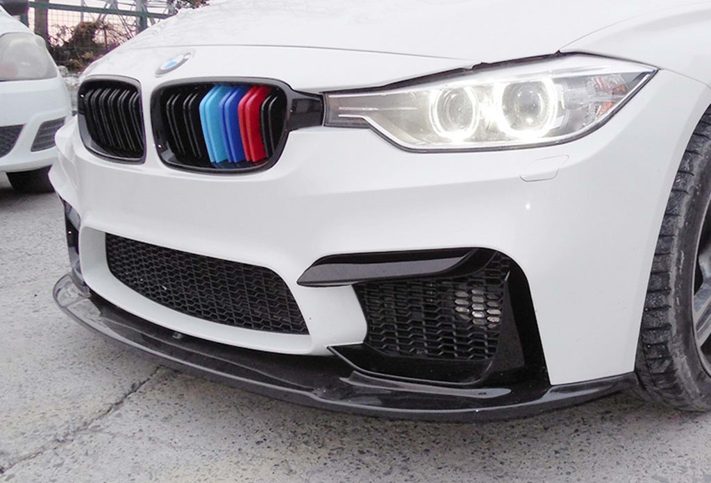 Front Bumper Lip DPT V-1 (For M3, Gloss Black) for BMW 3 Series F30/F31 2012-2019 - image 5