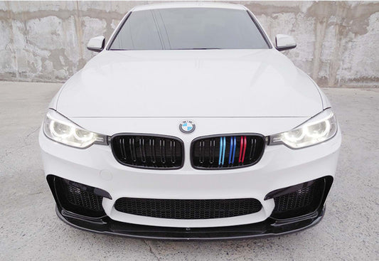 Front Bumper Lip DPT V-1 (For M3, Gloss Black) for BMW 3 Series F-30/31/34 2012-2019 - image 1
